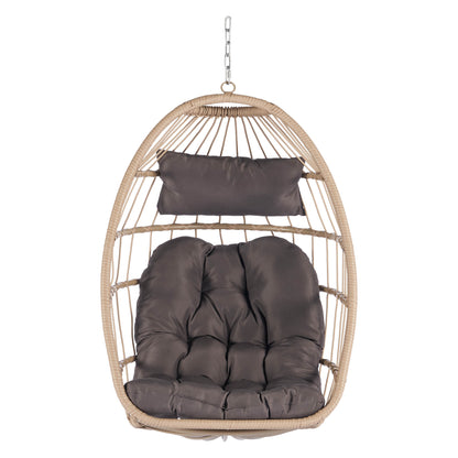 Bahamas Outdoor Rattan Egg Swing Chair - Dark Gray