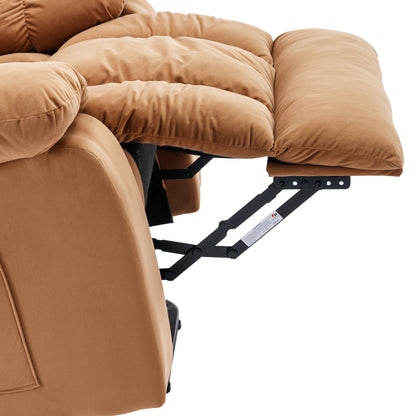 Parsons Power Recliner with Massage Function - Light Brown