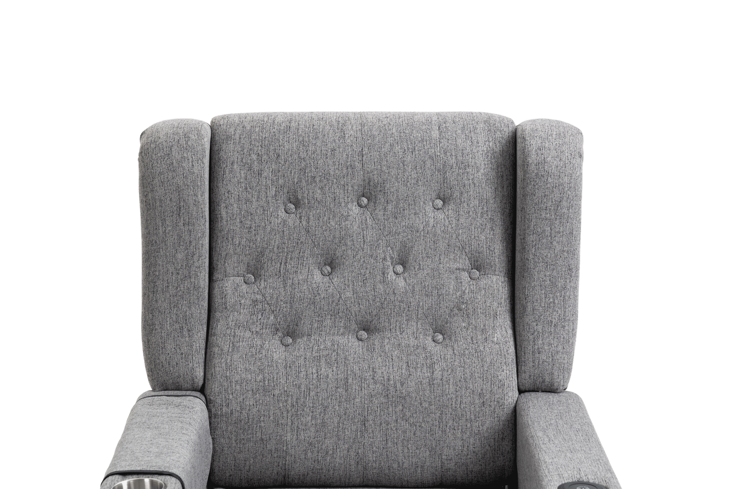 Cole Arm Pushing Fabric Recliner  - Dark Gray