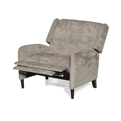 Albion Oversized Fabric Pushback Recliner - Beige