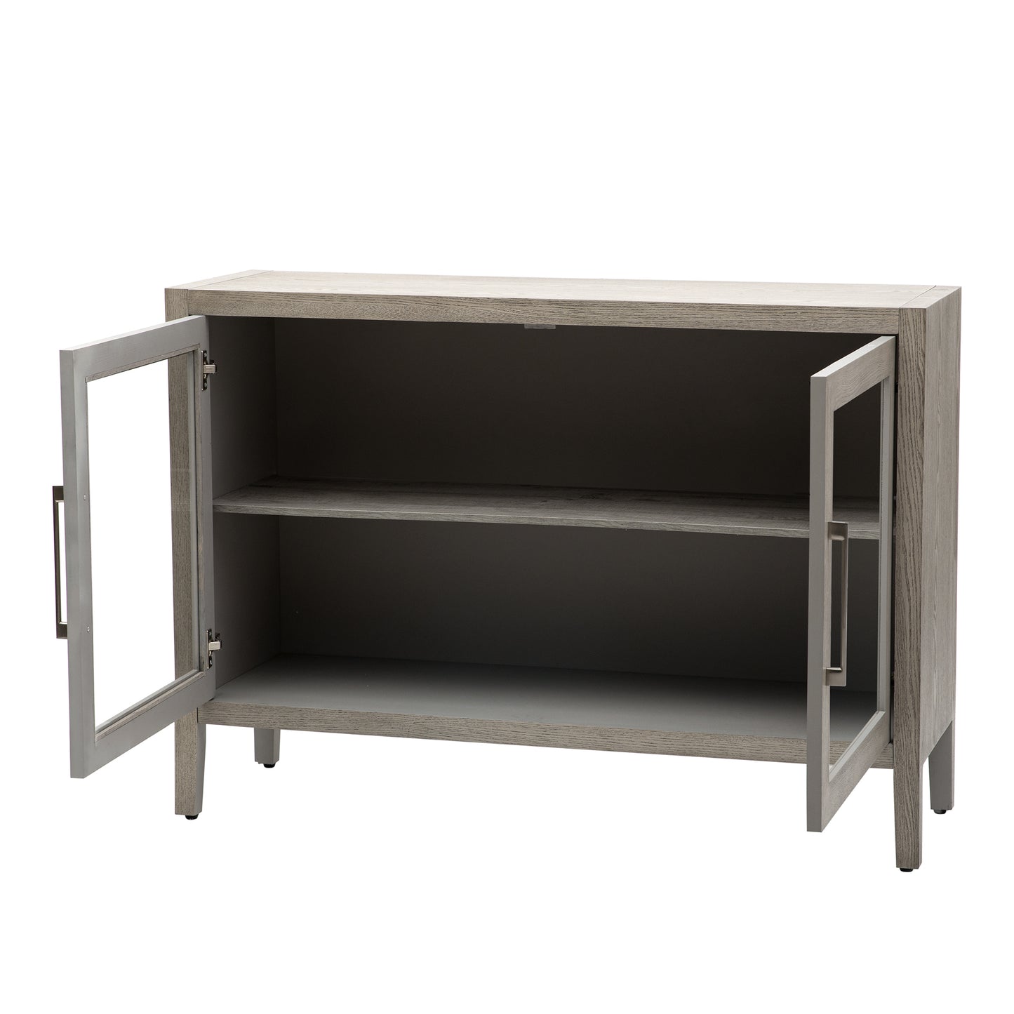 Zacko Wood Storage Cabinet - Gray