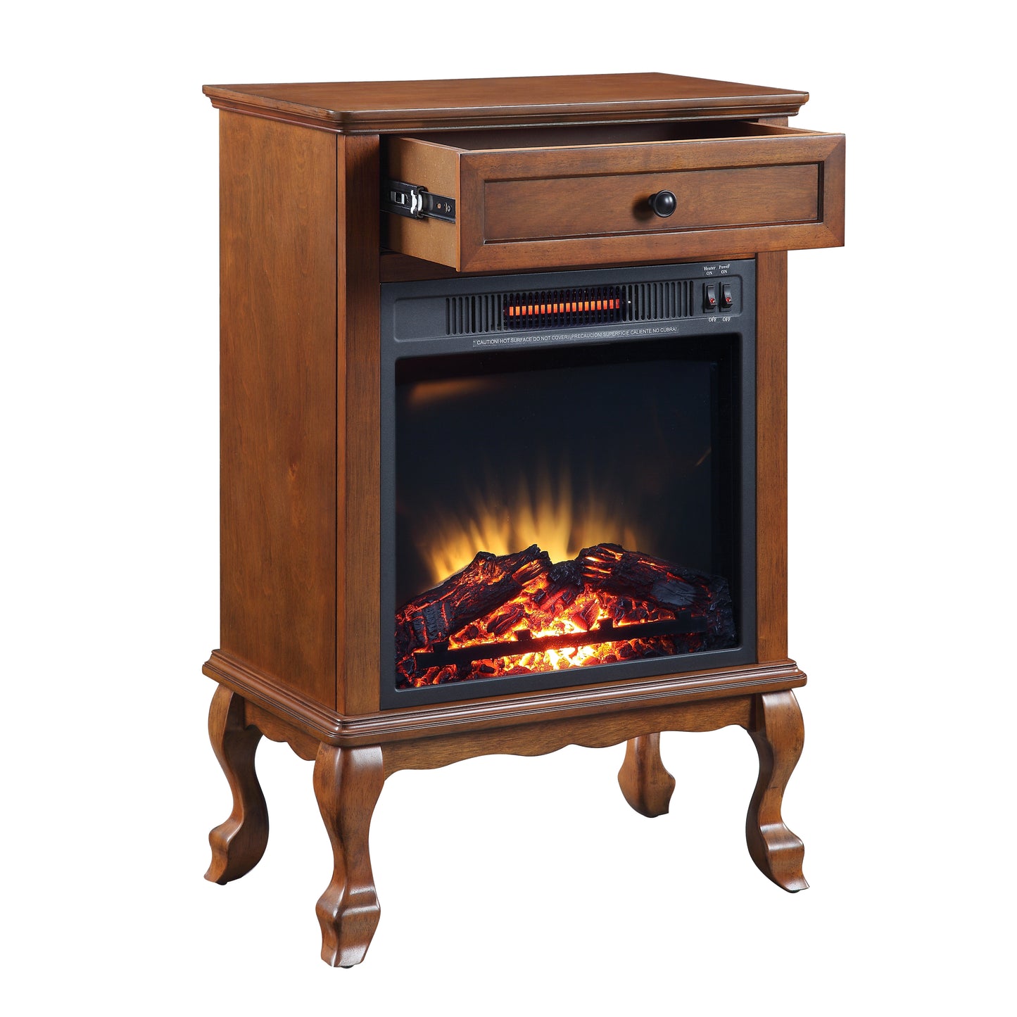 Adam Electric Fireplace - Walnut