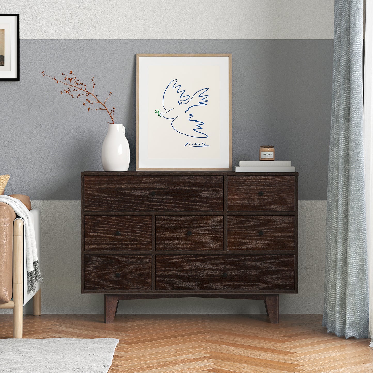 Nez Solid Wood Drawer Dresser Cabinet