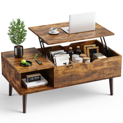 Hanna Lift Top Coffee Table - Rustic Brown