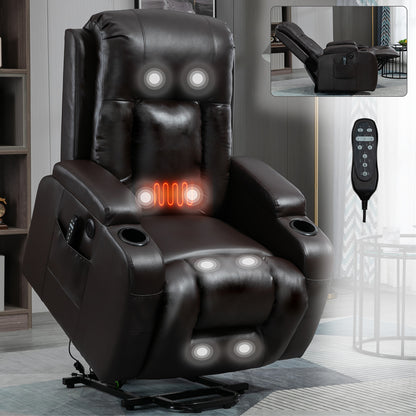 Logan Power Lift Recliner - Brown