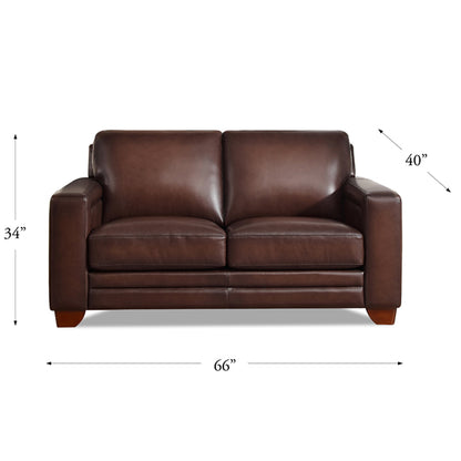 Alice Leather Loveseat