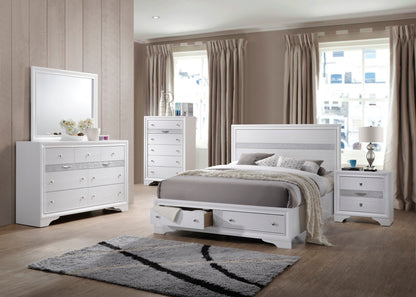 Matrix Queen Size Storage Bed - White