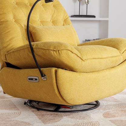 Roxie 270 Degree Swivel Power Recliner with Voice Control - Yellow