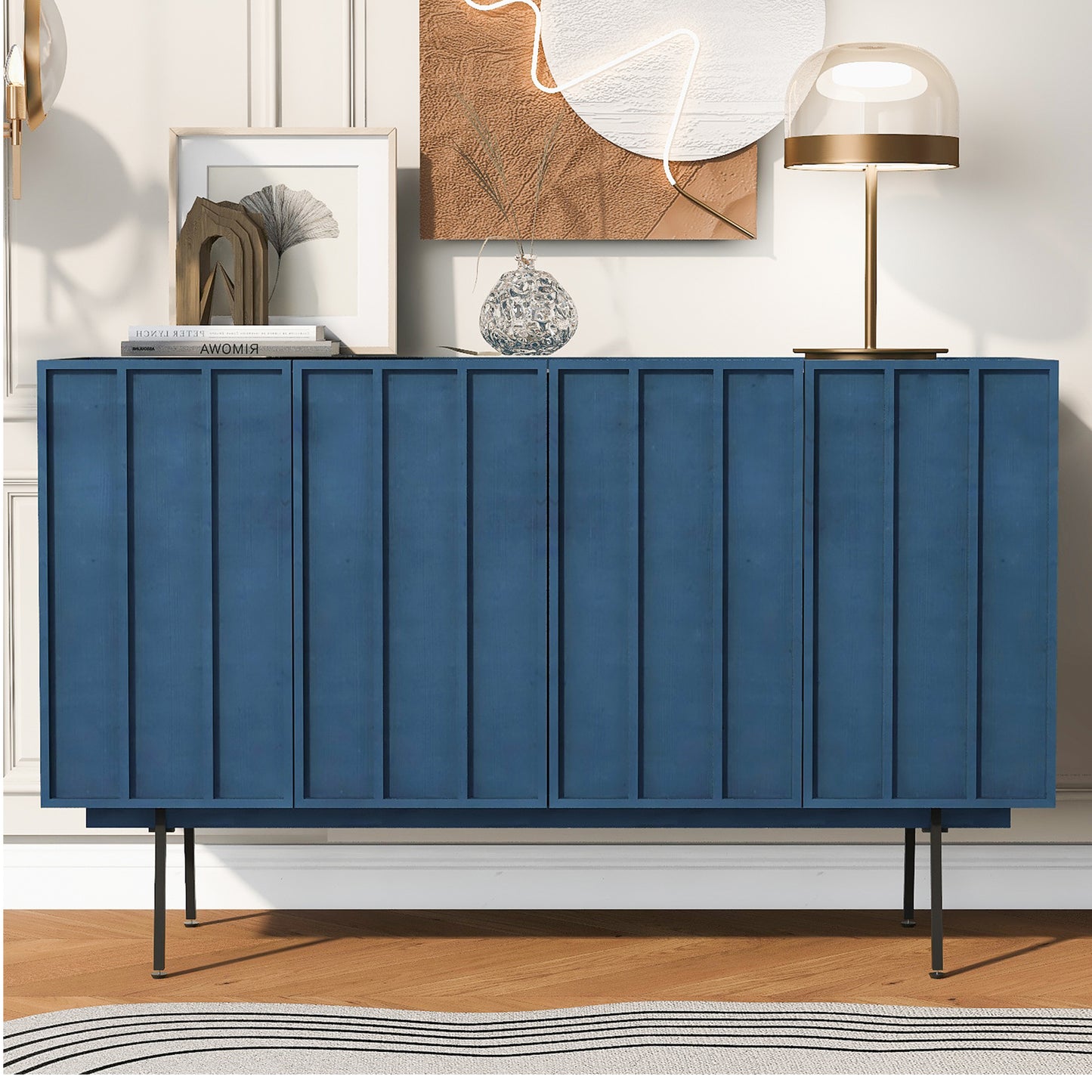 Coreen Storage Cabinet - Navy Blue