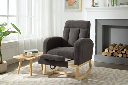 Parker II Modern Accent Rocking Chair - Gray