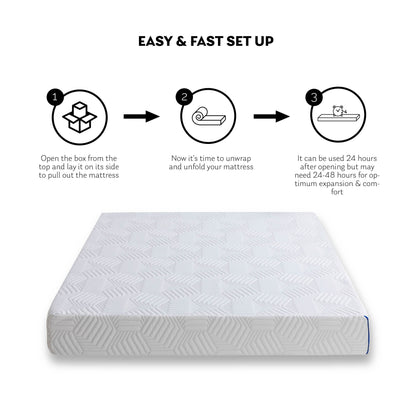 Lux Gel Memory Foam 10" Mattress - California King