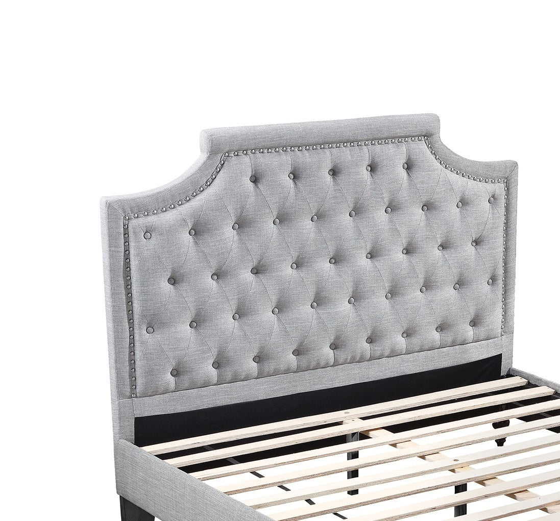 Polyfiber American Traditional Full Size Bed - Gray