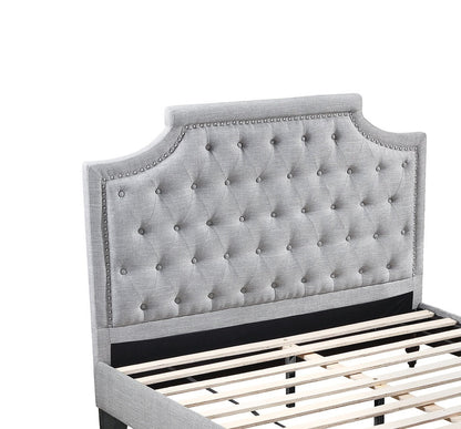 Polyfiber American Traditional Queen Size Bed - Gray