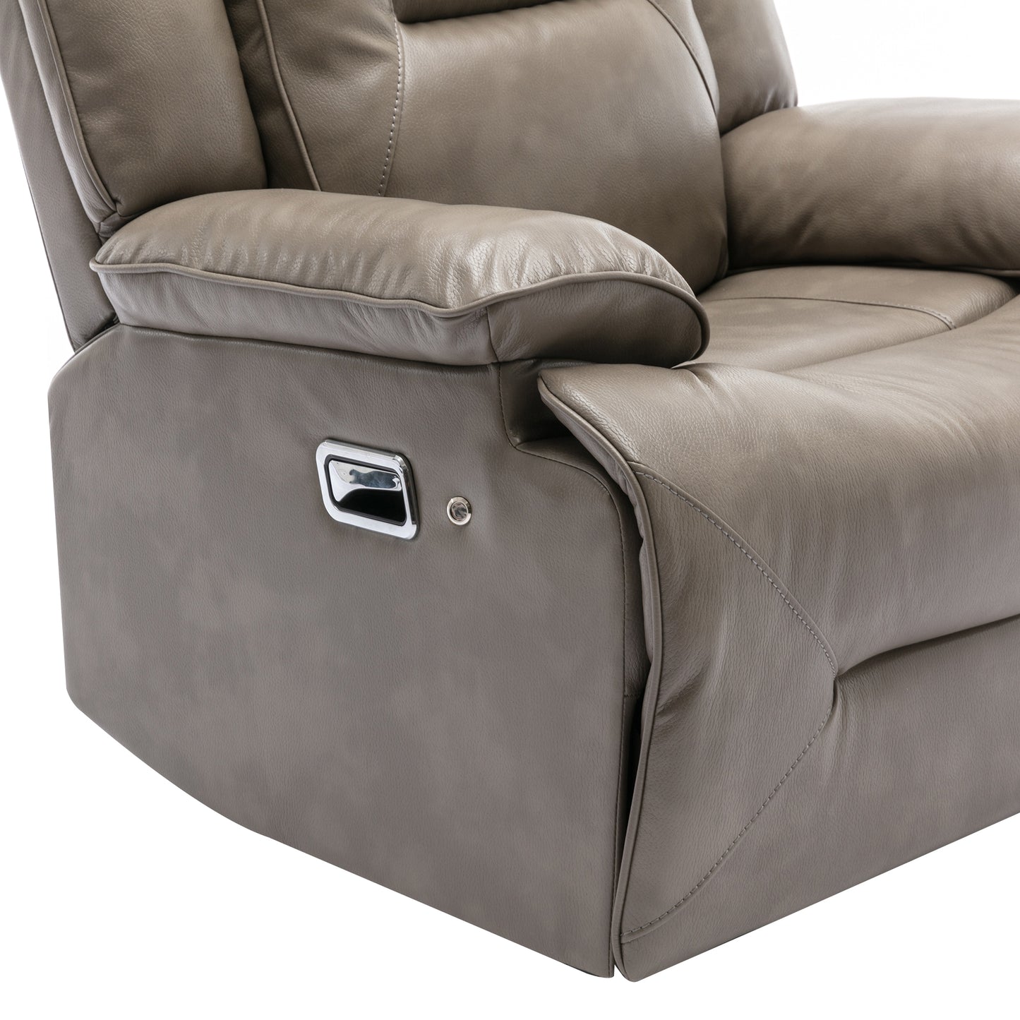 Meyer 360° Swivel and Rocking Manual Recliner Chair with a LED - Gray