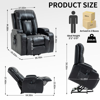 Logan Power Lift Recliner - Black