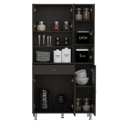 Della Kitchen Pantry  Cabinets - Black