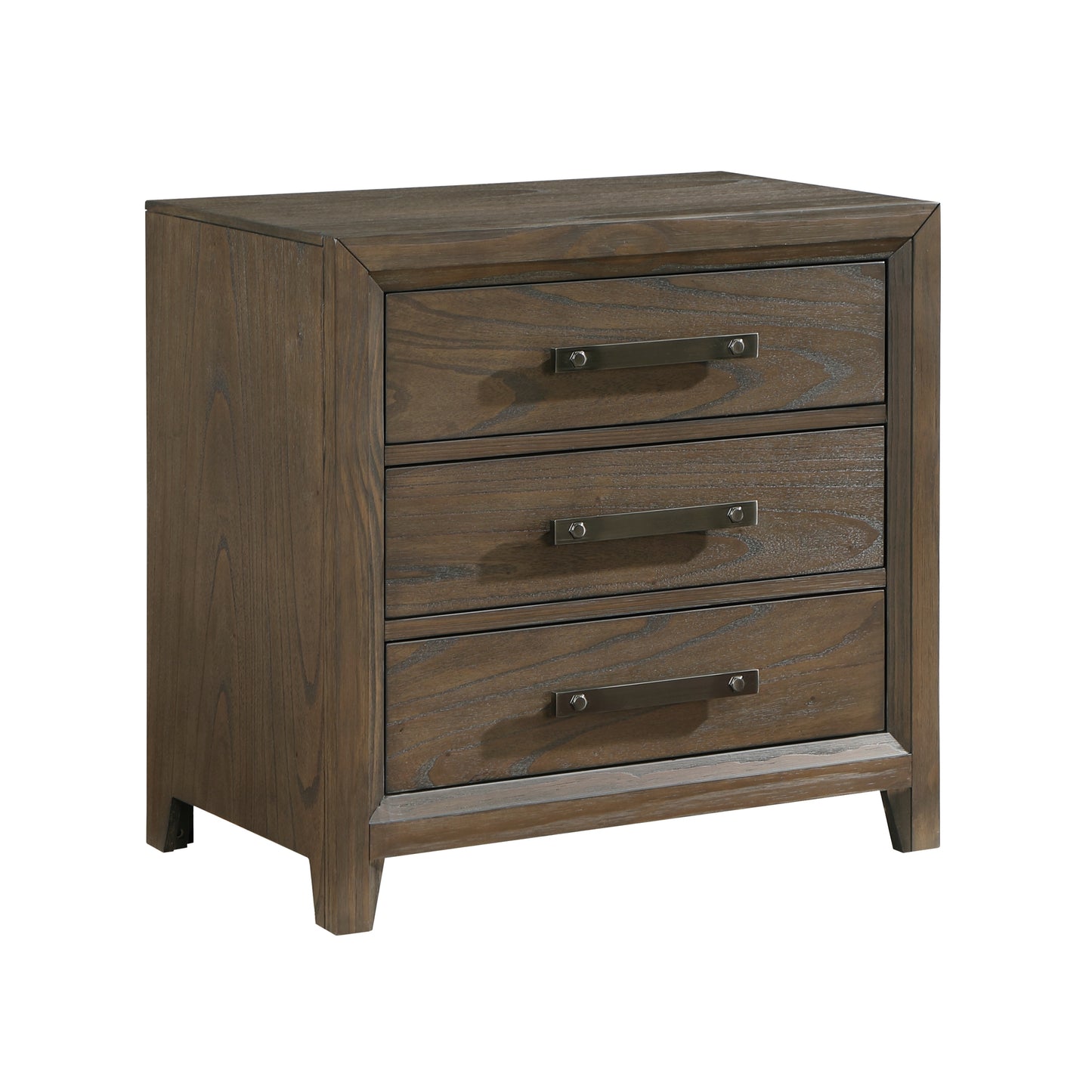 Seth Nightstand of 3 Drawers - Dark Walnut