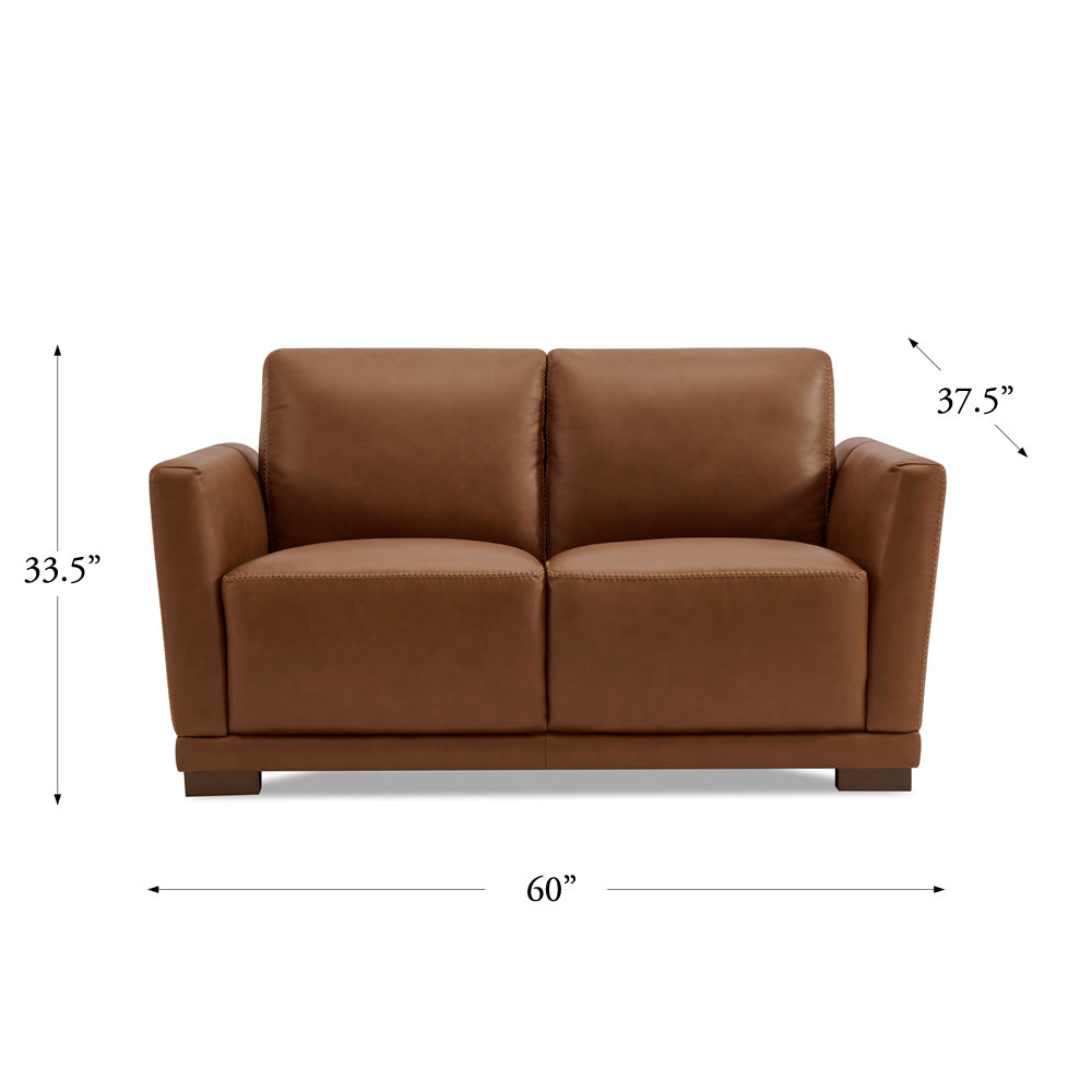 Mary Leather Loveseat