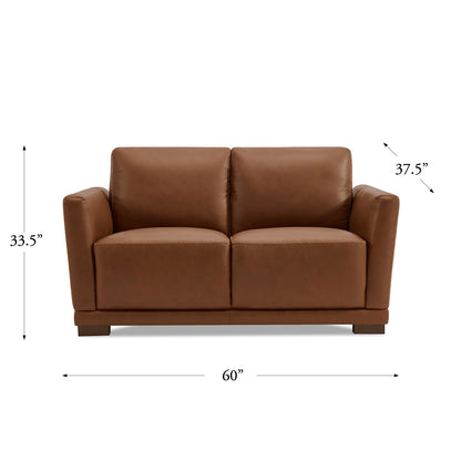 Mary Leather Loveseat