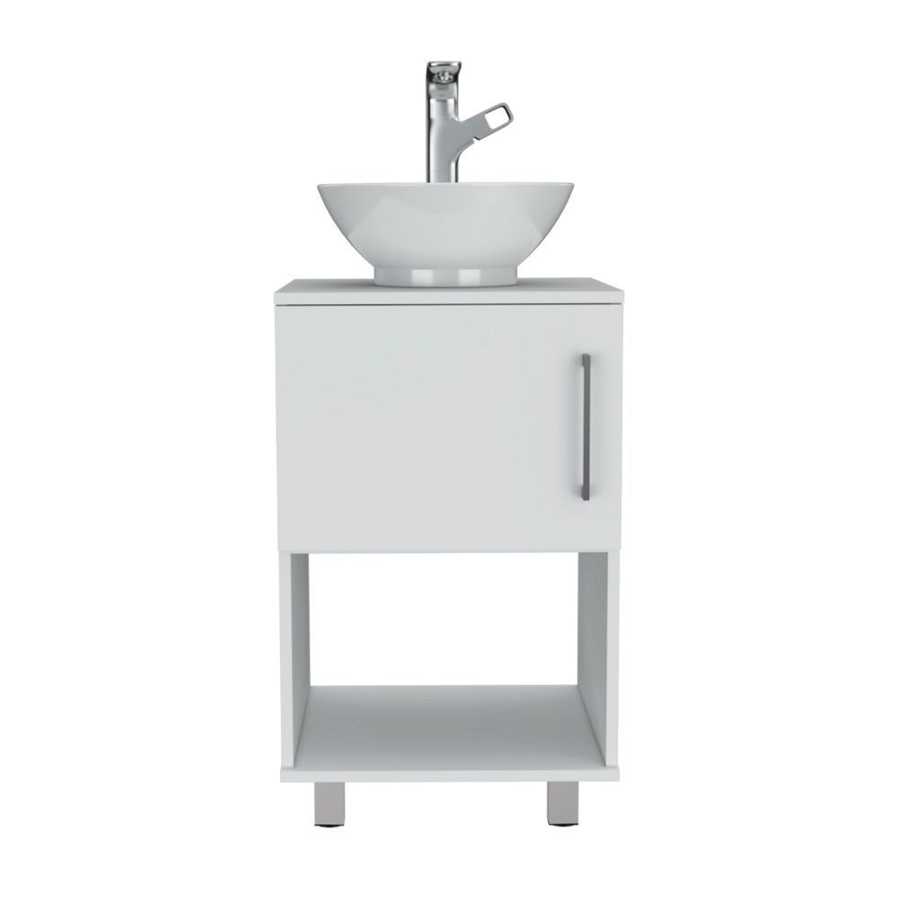 Charm 1-Shelf Single Bathroom Vanity - White