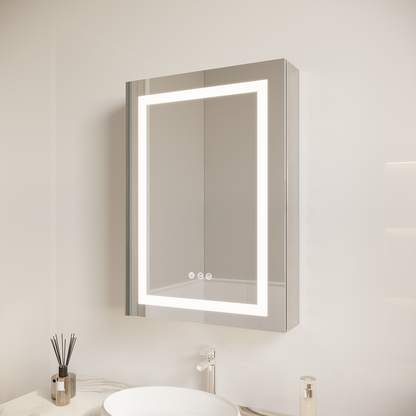 Illuminate Max  Medicine Cabinet with LED Mirror, Anti-Fog-Waterproof