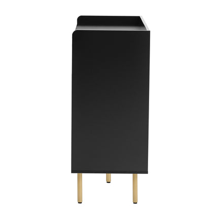 Melo Wooden Storage Cabinet - Black