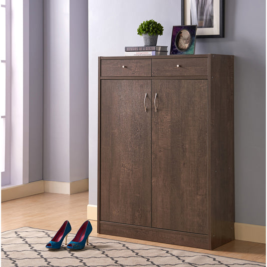 Parza Shoe Storage Cabinet - Walnut