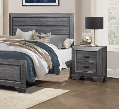 Rustic Aesthetic Nightstand - Gray