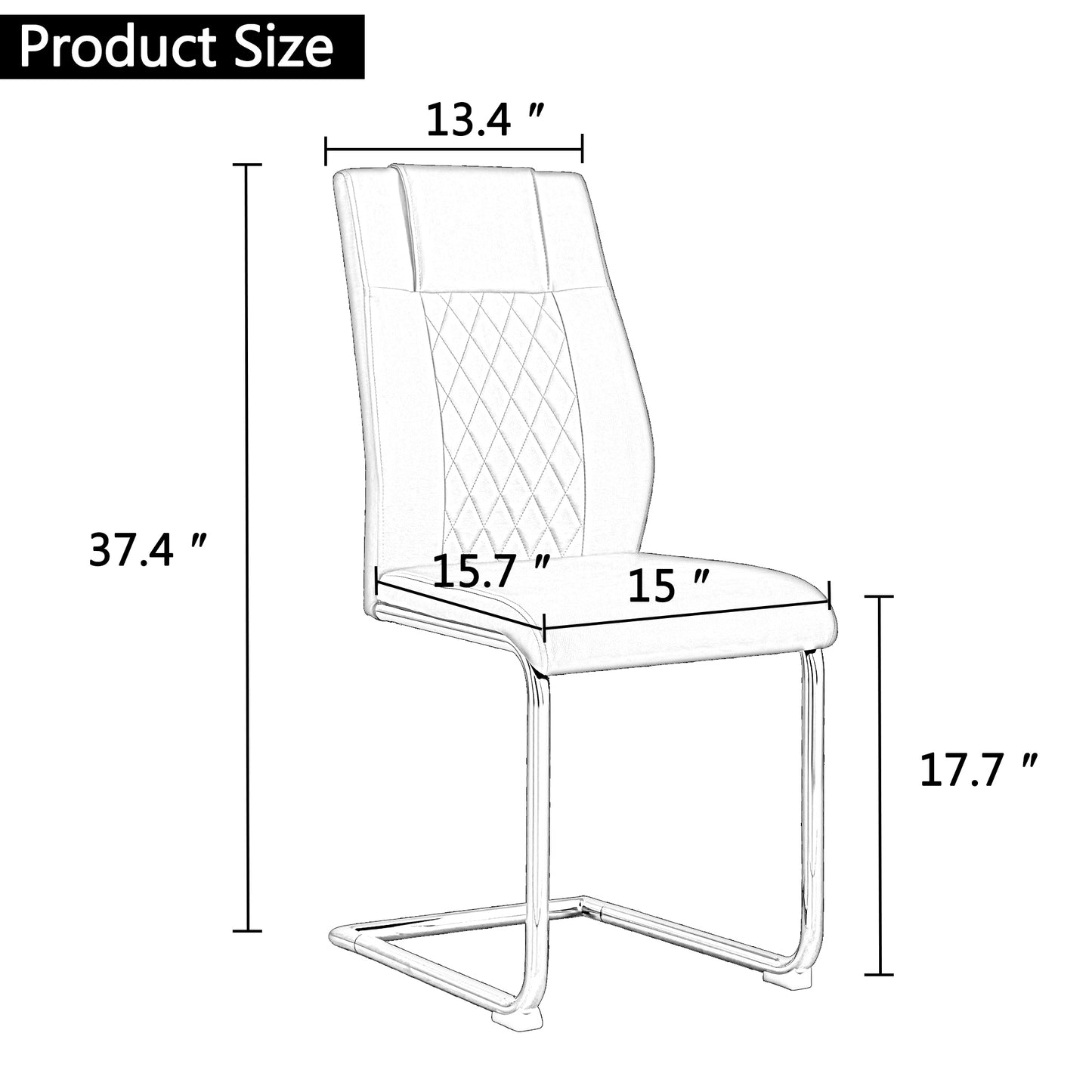 Skye Dining Chair Metal Leg (Set of 6) - White