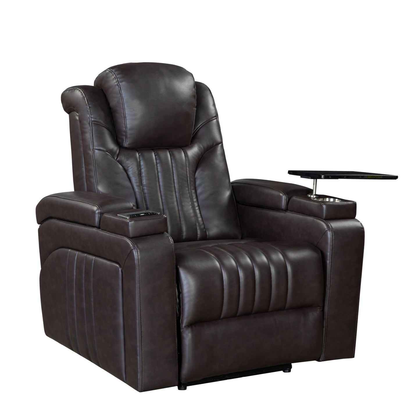 Morris PU Leather Power Recliner - Brown