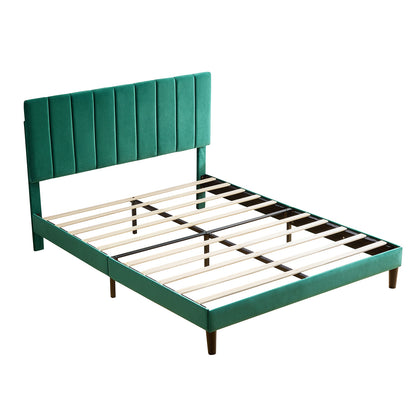 Jay Queen Size Platform Bed Frame - Green