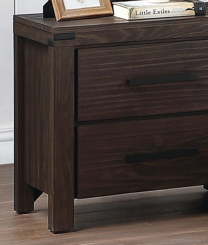 Sato Solidwood Nightstand - Espresso