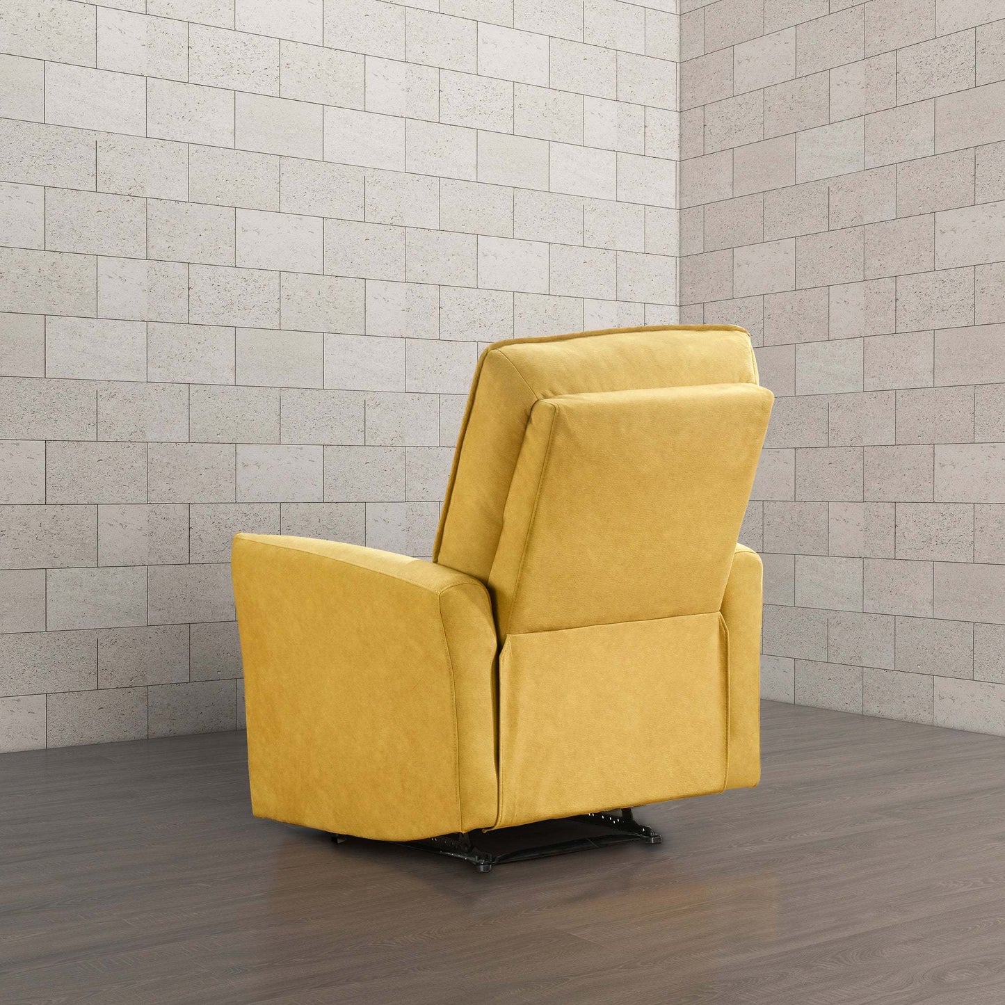 Asheville Suede Recliner Chair - Yellow