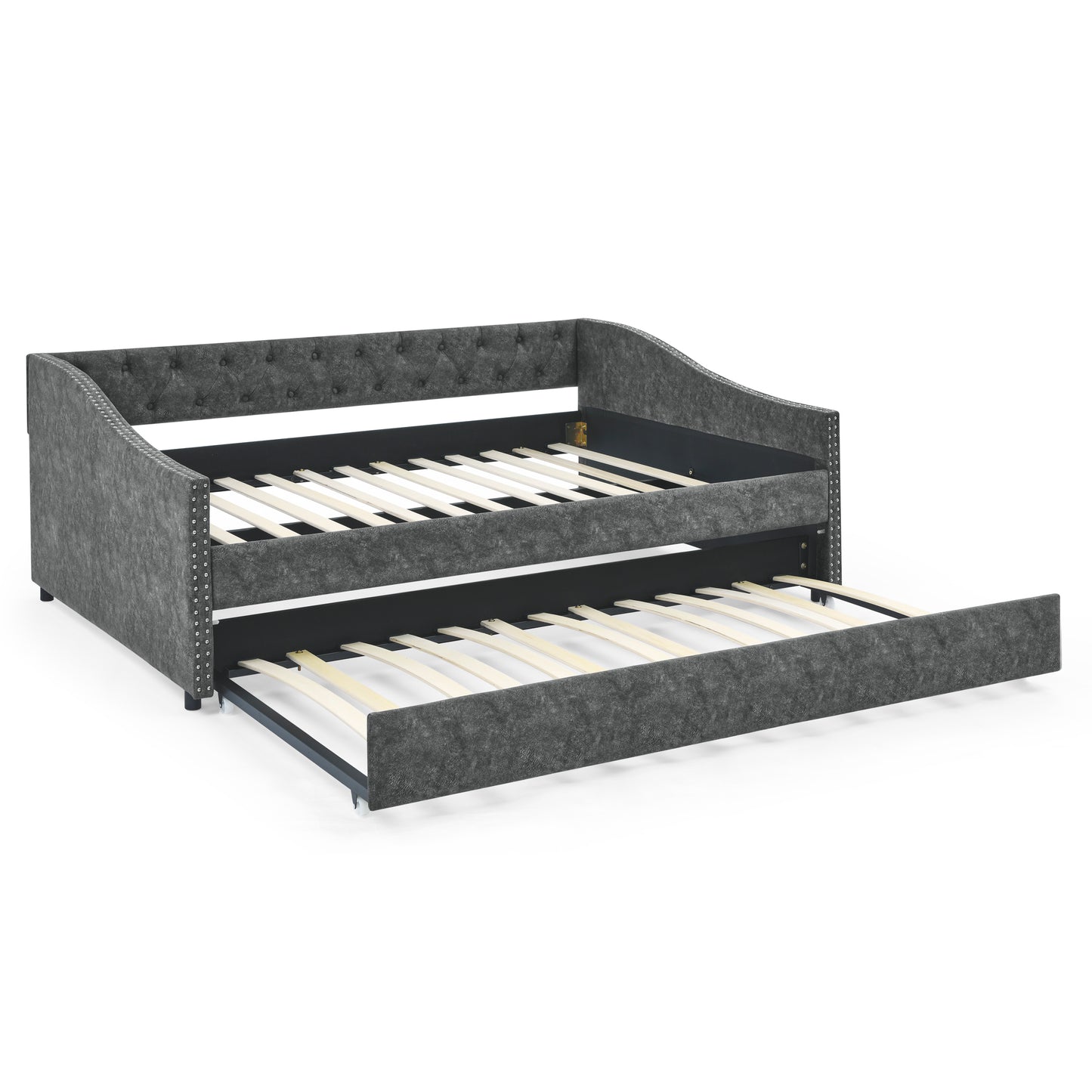 Toya Full Size Daybed with Twin Size Trundle - Gray