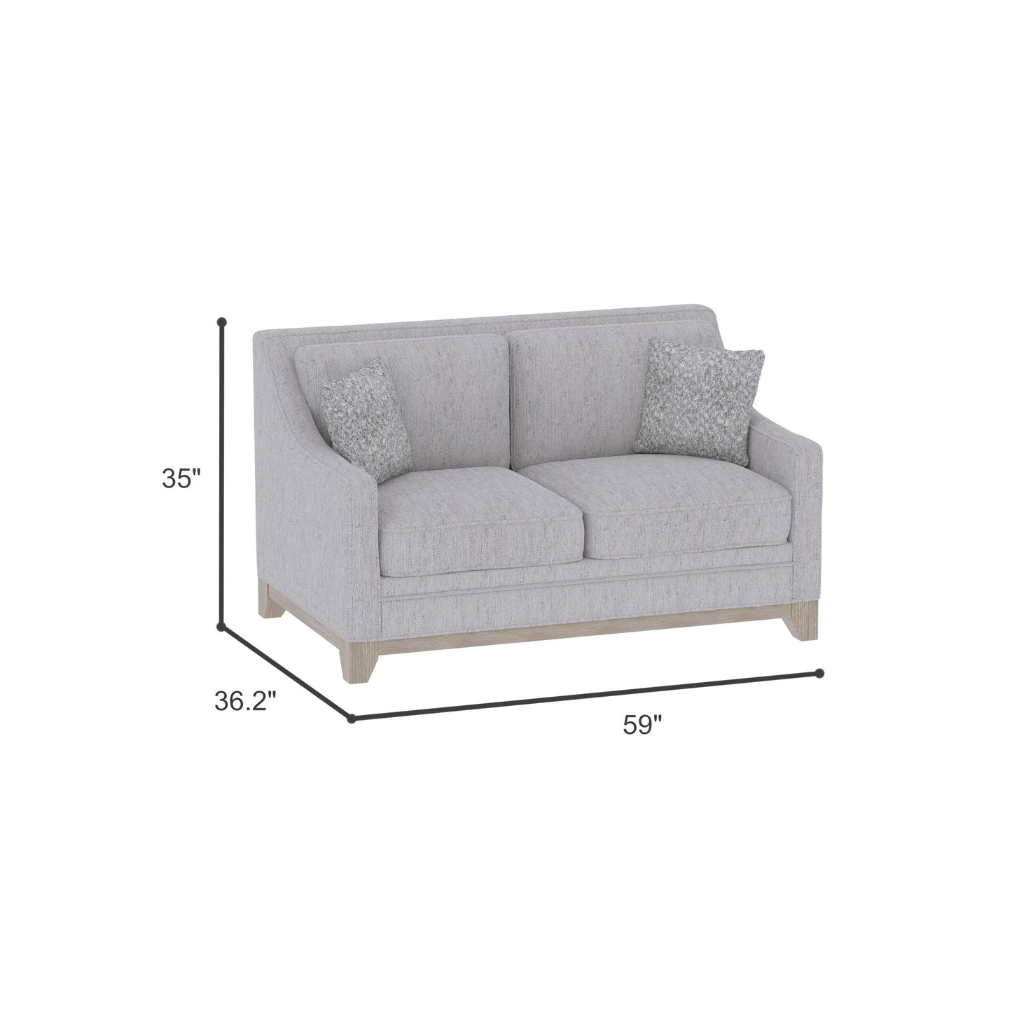 Honra Loveseat - Gray