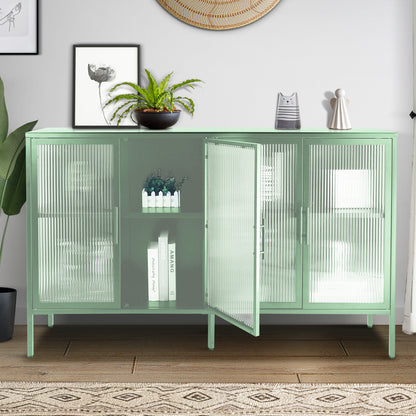 Nera Tempered Glass Credenza - Mint Green