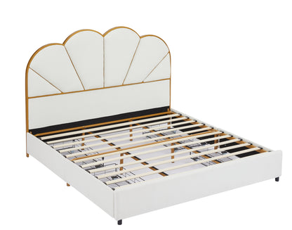 Oz King Size Bed Frame with Drawer - White