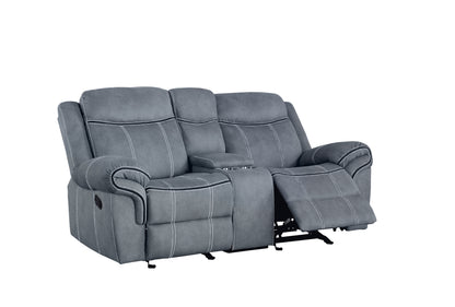 Zubaida Velvet Loveseat w/Console (Glider & Motion)