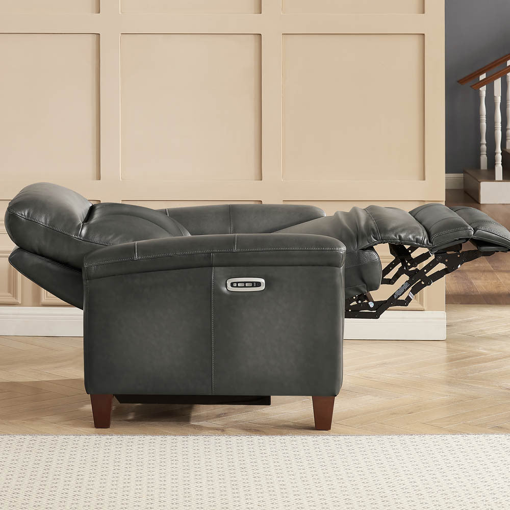 Sherwood Power Headrest Zero Gravity Recliner - Gun Ash