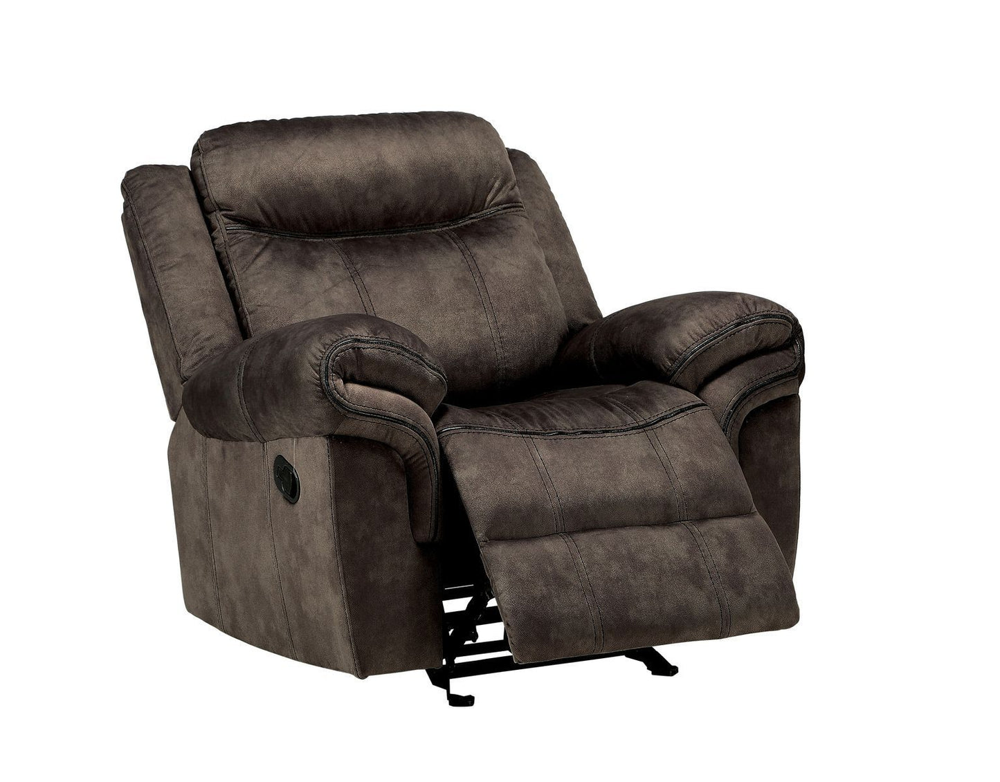 Ava Glider Velvet Recliner - Chocolate