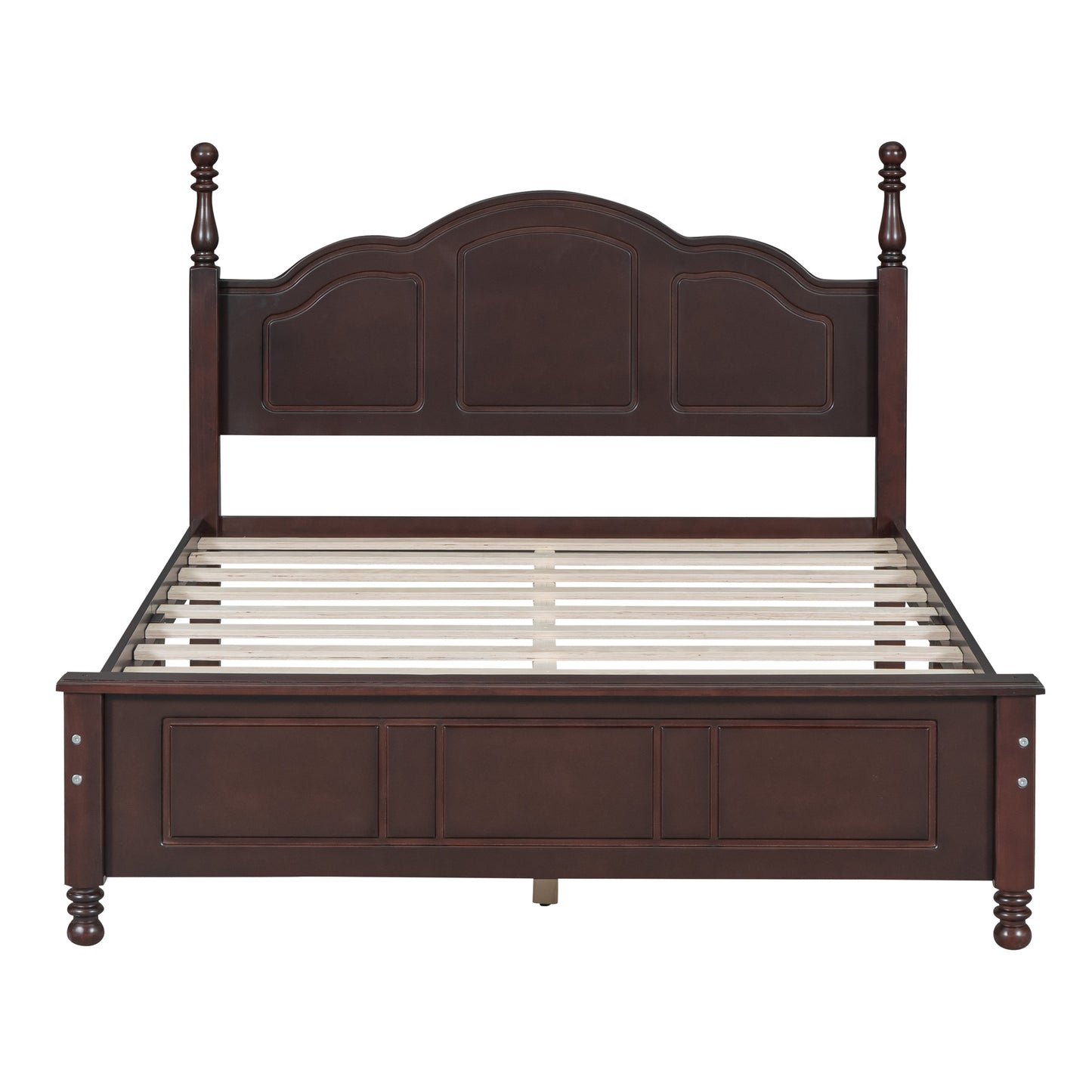 Quarto Full Size Wood Platform Bed Frame - Walnut