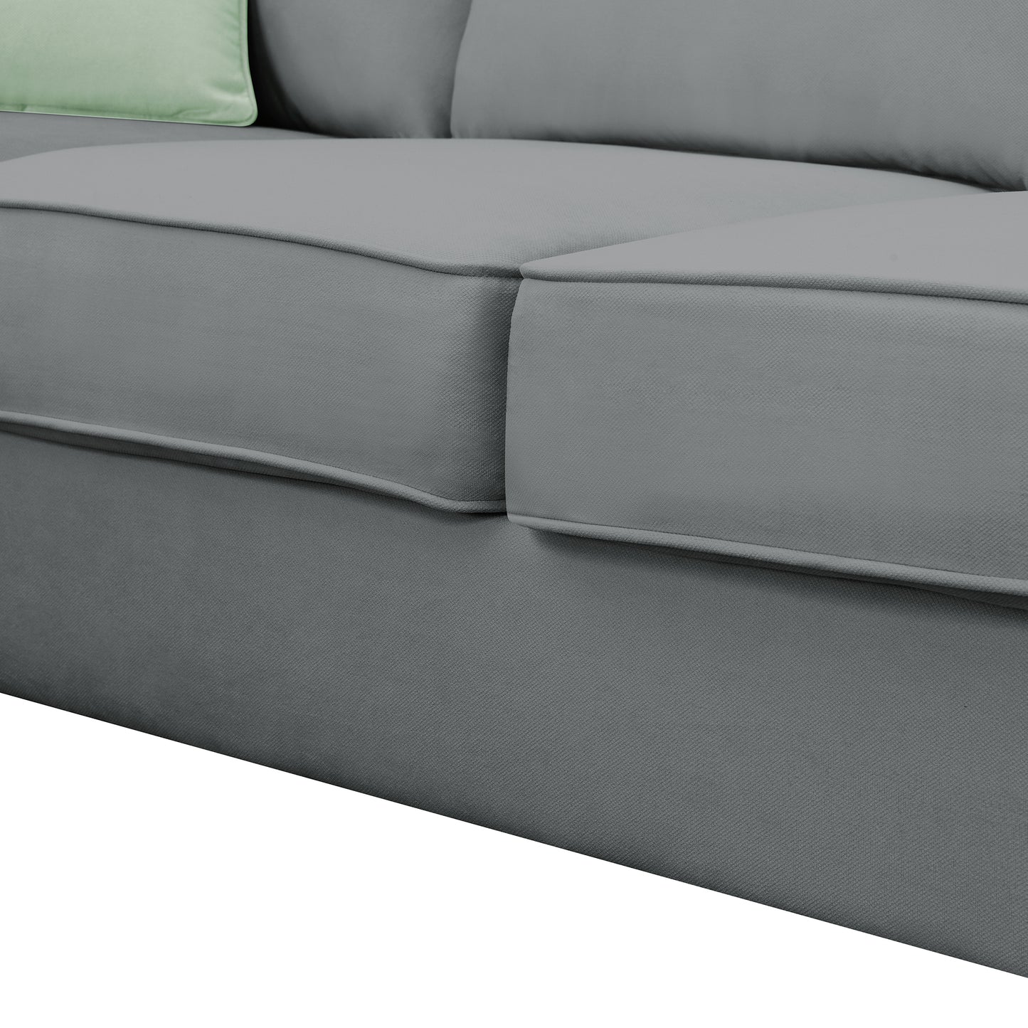 Harper Modular Sectional Sofa with Ottoman - Grey