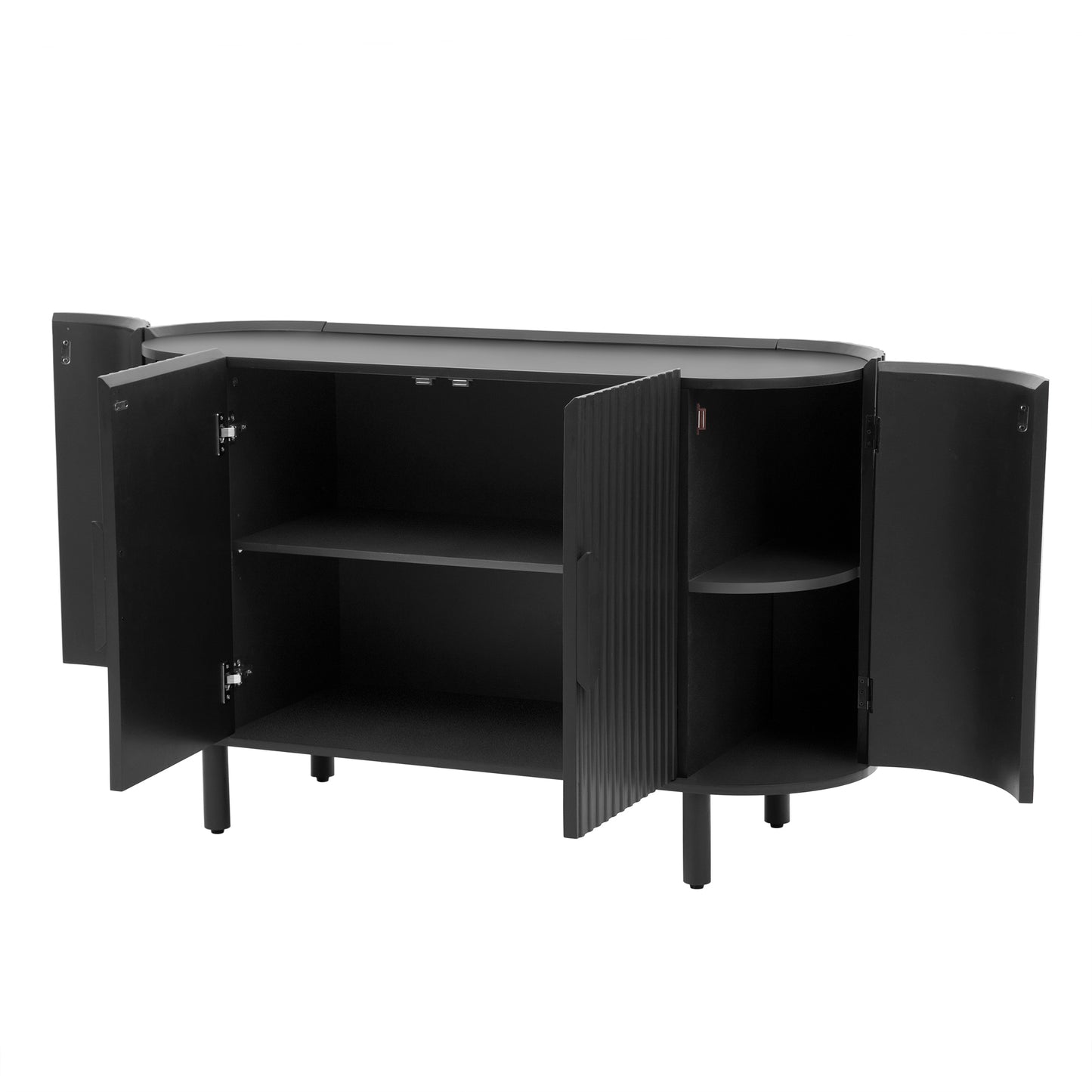 U Storage Sideboard Cabinet - Black