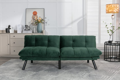 Vega Convertible Folding Modern Sofa Bed - Emerald