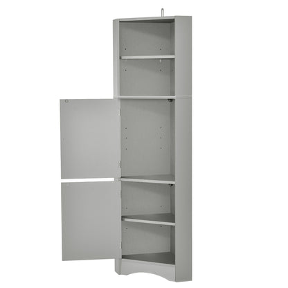 Skyward Bathroom Corner Cabinet - Gray