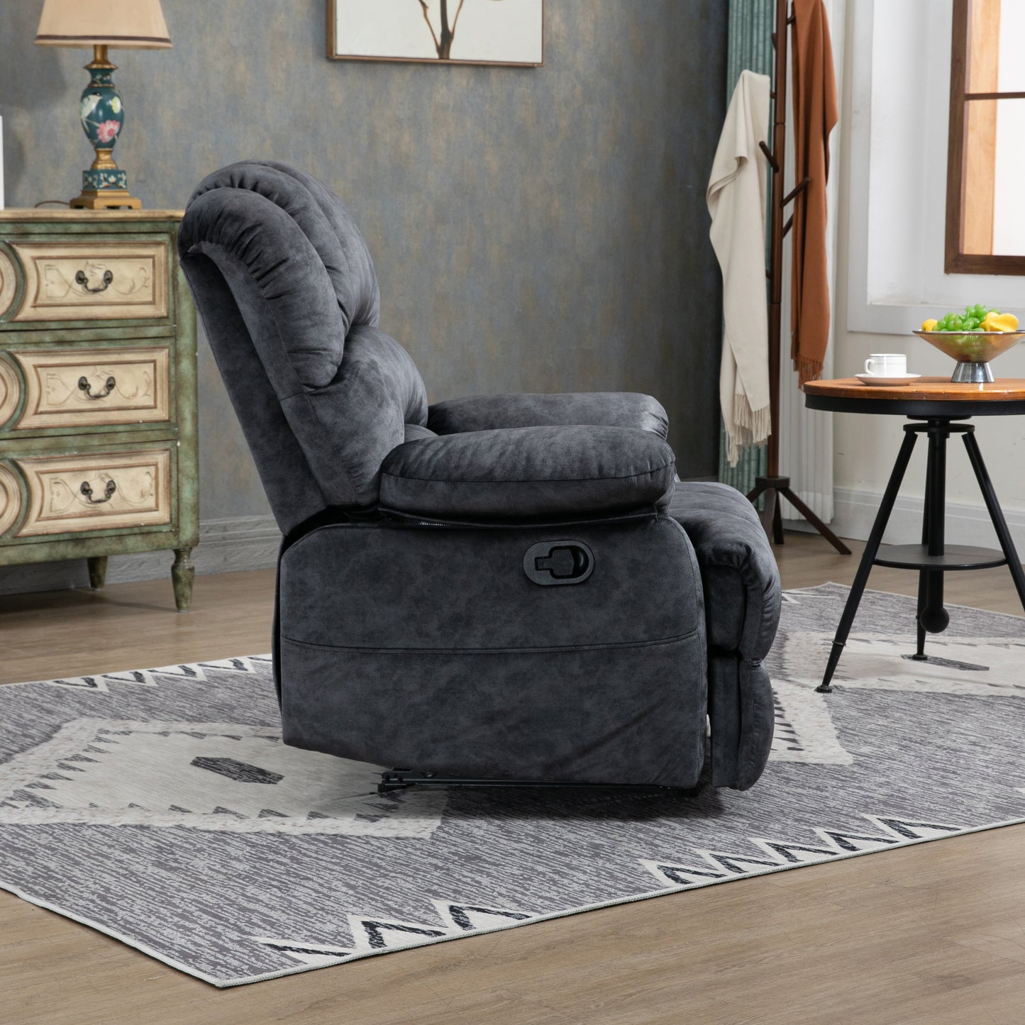 Thomson Large Fabric Recliner Chair - Gray