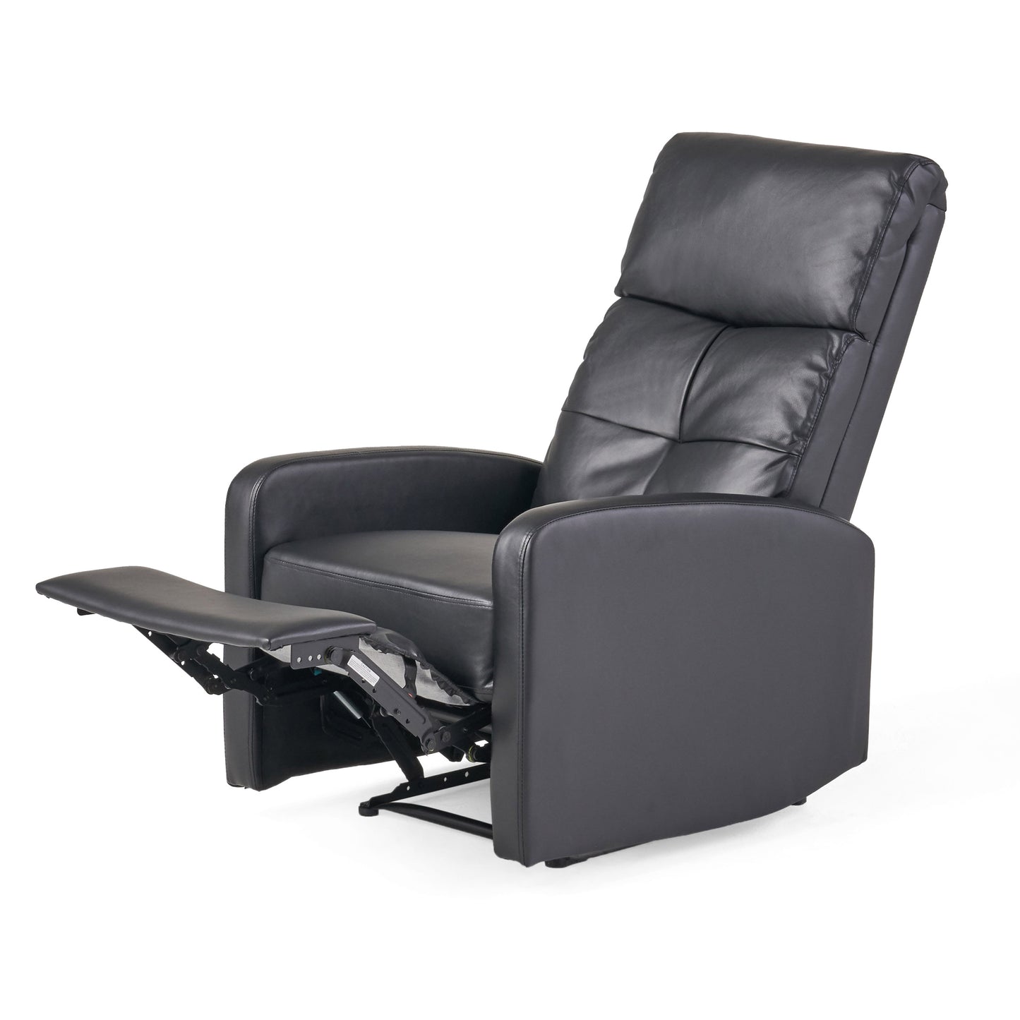 Henson Faux Leather Recliner Chair - Black