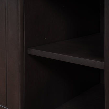 Wooden Bathroom Vanity with Ceramic Sink - Brown