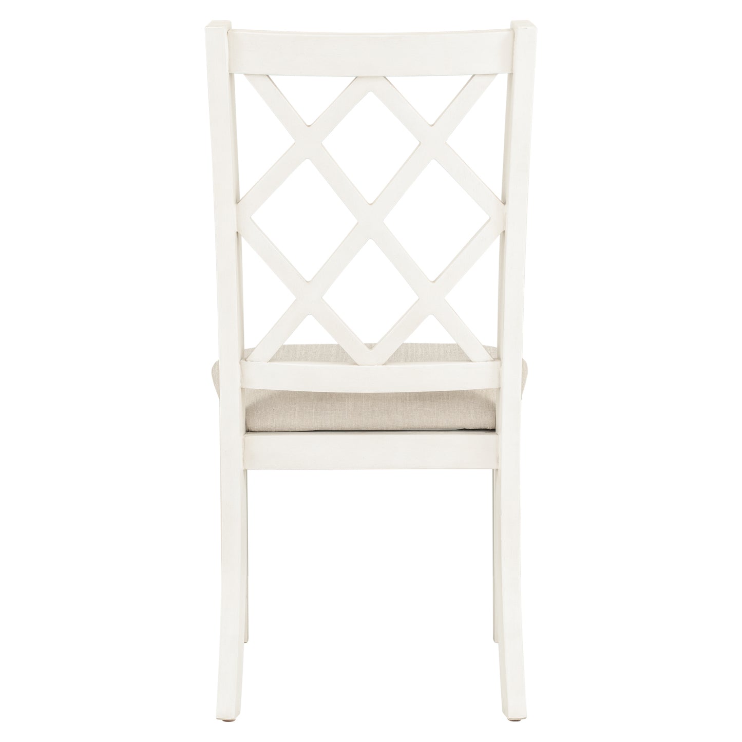 Janet Mid-Century Solid Wood Dining Chairs (Set of 4) - Beige