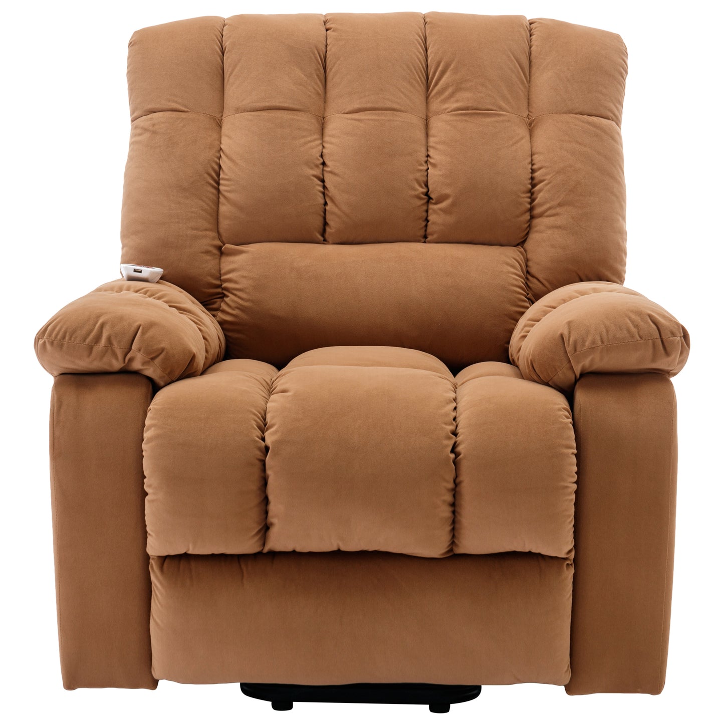 Parsons Power Recliner with Massage Function - Light Brown